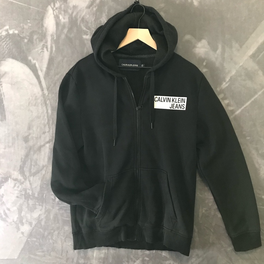 Calvin Klein Black Zip-Up Hoodie